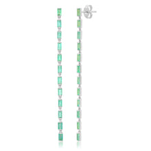 Baguette Gemstone Link Earrings
