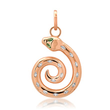 Milestones by AB for Eriness Diamond Marquis Coiled Snake Charm Pendant