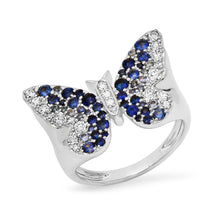 Gemstone & Diamond Ombre Butterfly Signet Ring