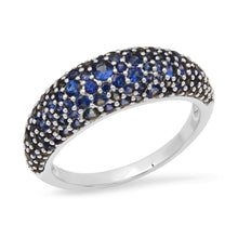 Gemstone or Diamond Domed Crescent Ring