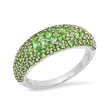 Gemstone or Diamond Domed Crescent Ring