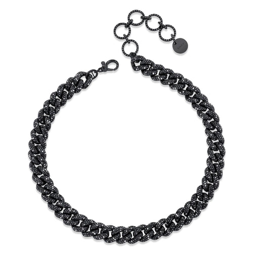 Black Diamond Twinkle Essential Link Choker Necklace