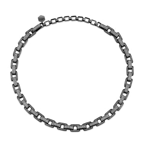 Pave Diamond Deco Link Necklace
