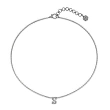 Pave Diamond Initial Thread Necklace