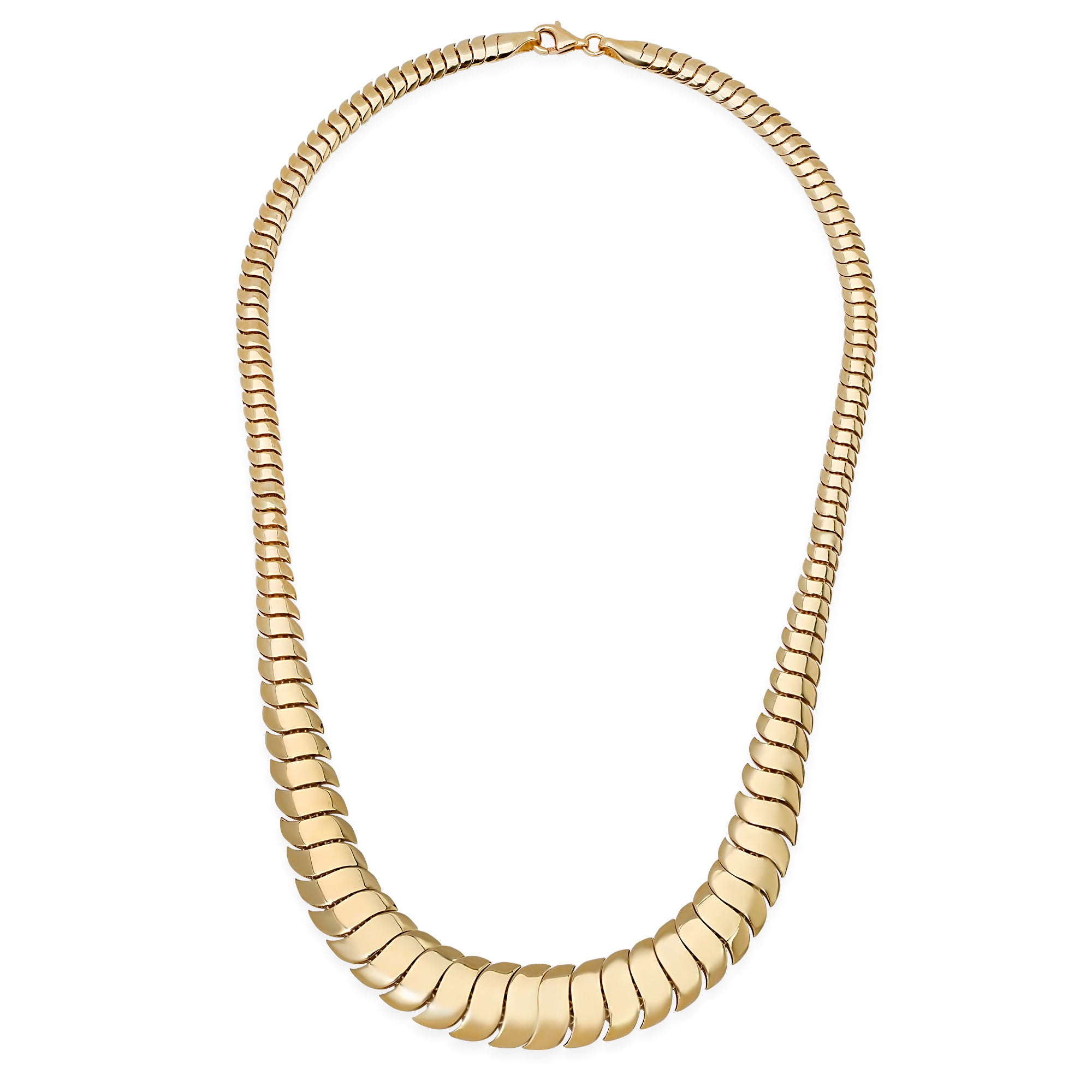 Wide Graduated Cobra Necklace