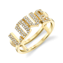 Diamond Gothic Personalized Stacking Ring