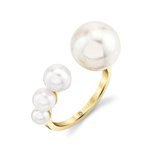 Graduated Floating Pearl Ring