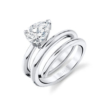 Diamond Pear Spiral Pinky Ring