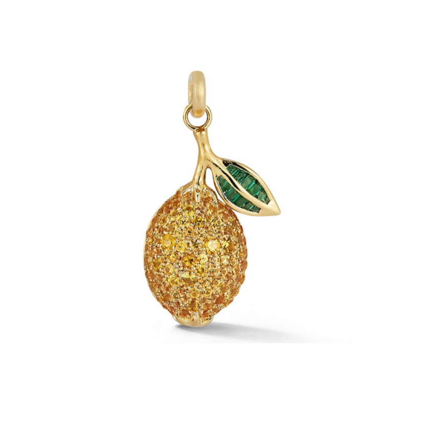 Emerald & Yellow Sapphire Sour Lemon Charm