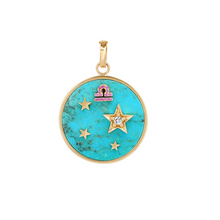 Large Gemstone Zodiac Pendant