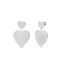 Large Double Heart Earrings