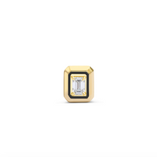Bezel Set Diamond Stud Earring