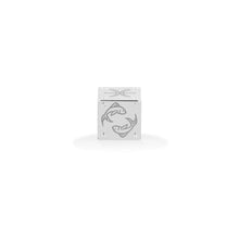 Silver Astrological Block Big Bead