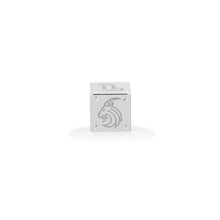 Silver Astrological Block Big Bead