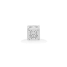 Silver Astrological Block Big Bead