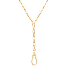 Sleek & Solid Lariat Chain Necklace with Drop Clip Enhancer