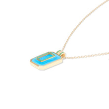 Spark Emerald Cut Gemstone Pendant Necklace
