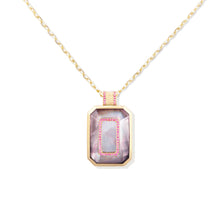 Spark Emerald Cut Gemstone Pendant Necklace