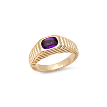 Fluted Amethyst Strata Ring