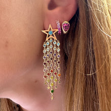 Supernova Opal & Rainbow Sapphire Shimmy Stud Earrings
