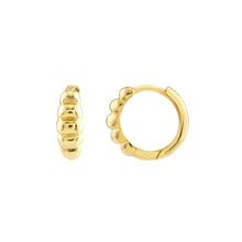 Puffy & Polished Gold Huggie Hoop Earrings