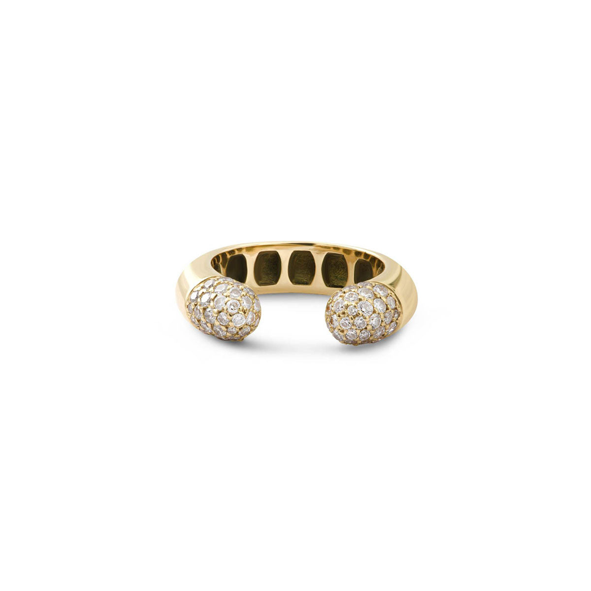 Pave Diamond Open Tube Ring