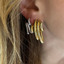 Thoby Gold & Diamond Statement Spiral Earrings