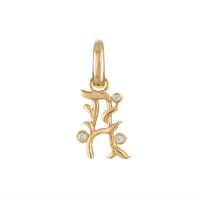 Vine Diamond Initial Charm