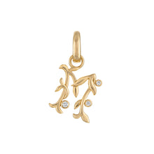 Vine Diamond Initial Charm