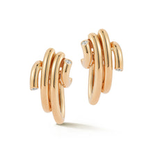 Thoby Gold & Diamond Statement Spiral Earrings