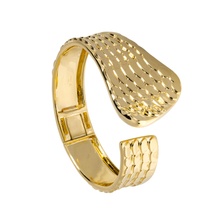 Highgloss Scales Gold Bangle Bracelet