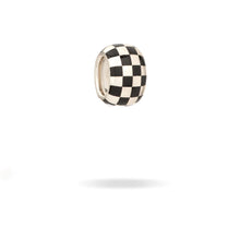 White or Black Ceramic Checkerboard Big Bead