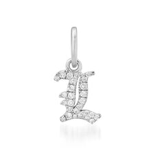 Mini Old English Diamond Initial Charm