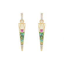 Large Horizons Drop Charm Rock Earrings