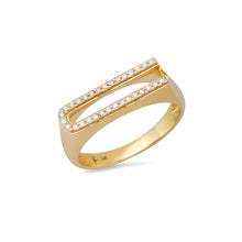 Chunky Initial Diamond Stacking Ring