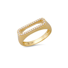 Chunky Initial Diamond Stacking Ring