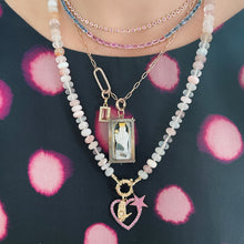 Link Chain with Jumbo Oval Pave Diamond Link Accent Necklace