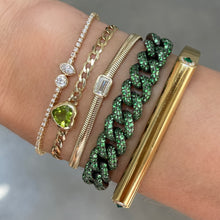 Gemstone & Diamond Grace Bangle Bracelet