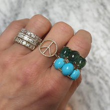 One of a Kind Jumbo Gumdrop Three Stone Cabochon Ring