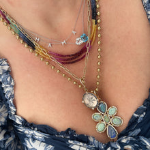 One of a Kind Opal Flower Pendant Necklace