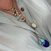 Midsize Gemstone Peace Pendant