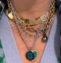 Jumbo Malachite or Mother of Pearl Heart Pendant