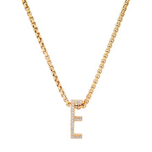 Slide-On Pave Diamond Chunky Initial Charm Necklace