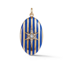 Striped Enamel Star Locket