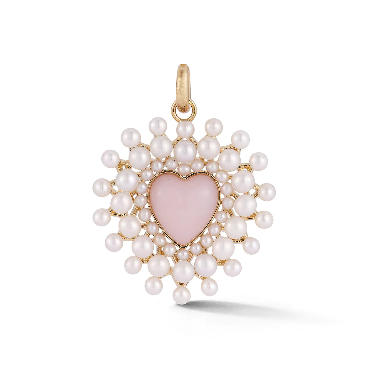 Gemstone & Pearl Cluster Juliana Heart Charm