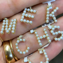 Akoya Pearl Initial Charm Pendant