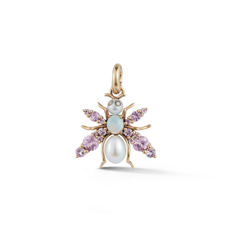 Gemstone Bee Charm Pendant