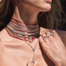 Ruby & Diamond Dot-Dash Choker Necklace