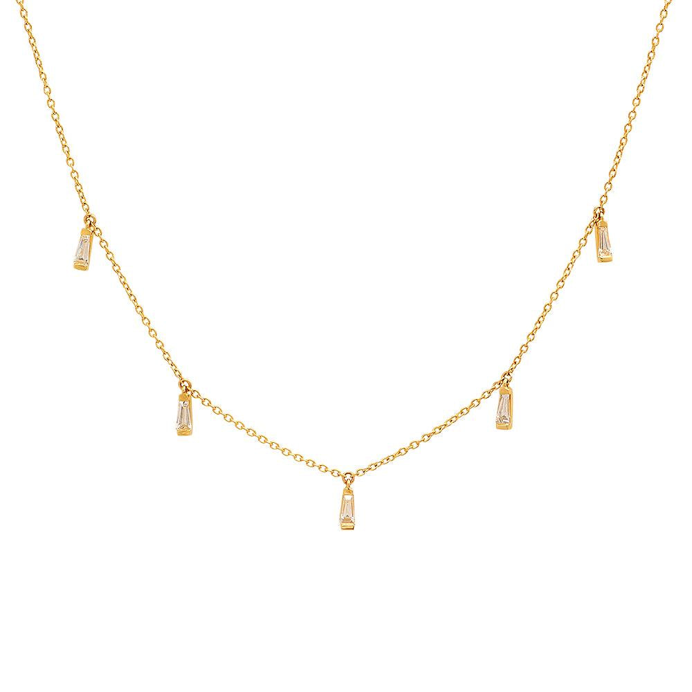 Diamond Baguette Necklace