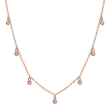 7 Bezel Diamond Droplets Necklace